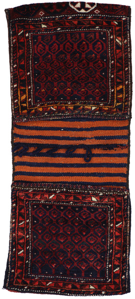 Jaf - Saddle Bags Персийски връзван килим 129x53