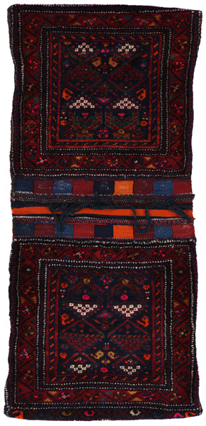 Jaf - Saddle Bags Персийски връзван килим 136x57