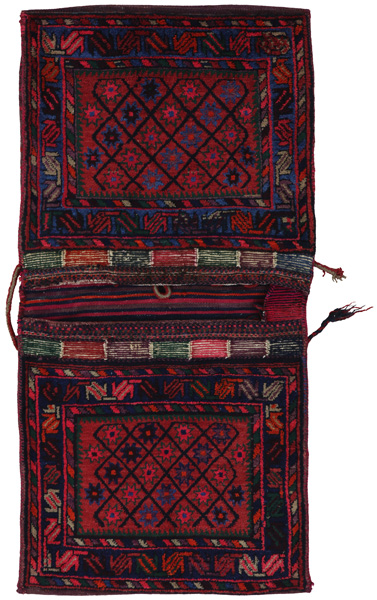 Jaf - Saddle Bags Персийски връзван килим 133x66