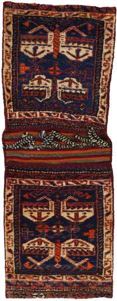 Jaf - Saddle Bags Персийски връзван килим 128x48