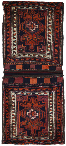Jaf - Saddle Bags Персийски връзван килим 131x57