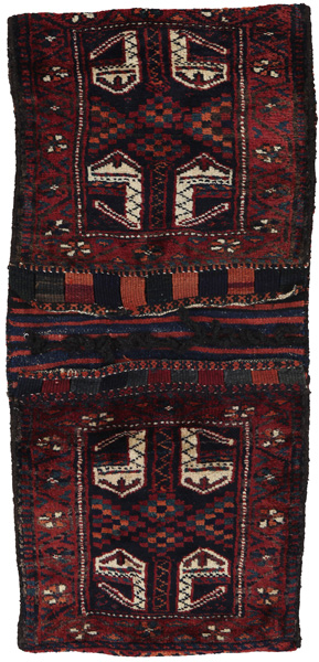 Jaf - Saddle Bags Персийски връзван килим 136x61