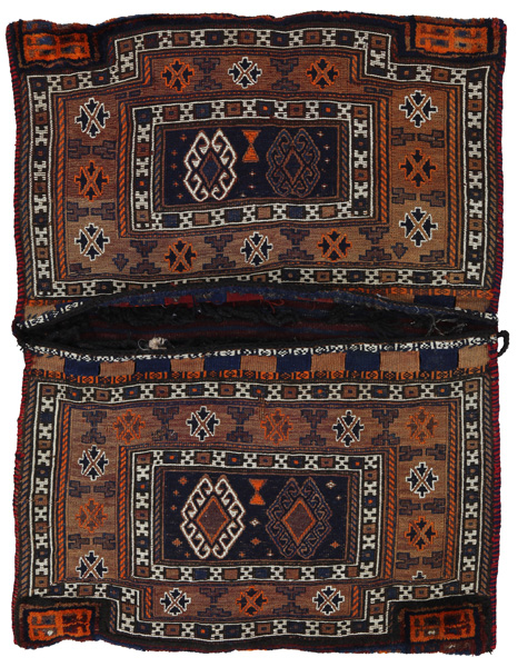 Jaf - Saddle Bags Персийски връзван килим 124x96