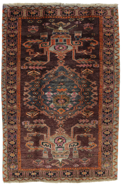 Gabbeh - Bakhtiari Персийски връзван килим 198x131