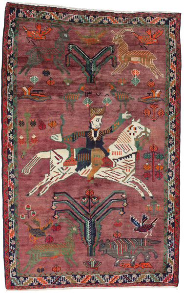 Bakhtiari - Qashqai Персийски връзван килим 247x156