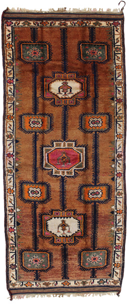 Gabbeh - Qashqai Персийски връзван килим 355x153