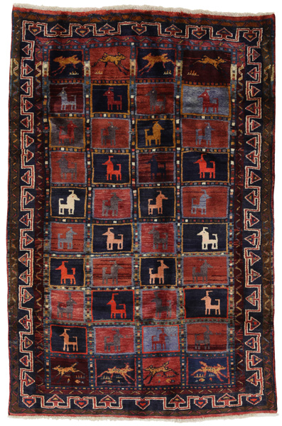 Gabbeh - Bakhtiari Персийски връзван килим 195x131