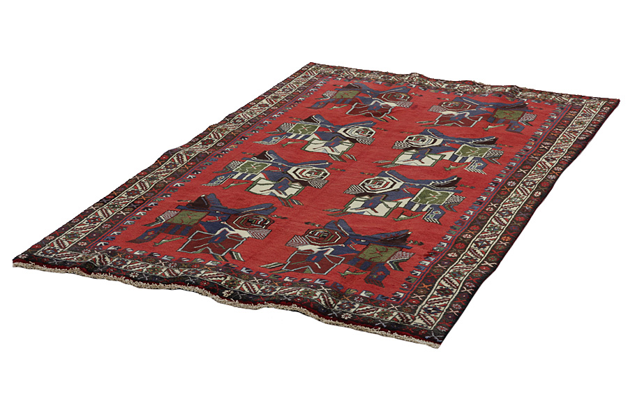 Afshar - Sirjan Персийски връзван килим 228x131 - Снимка 2
