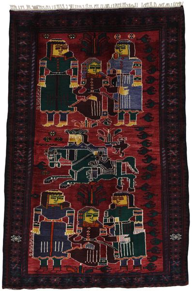 Bakhtiari - Lori Персийски връзван килим 198x132