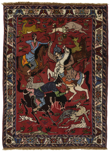 Isfahan Персийски връзван килим 138x102