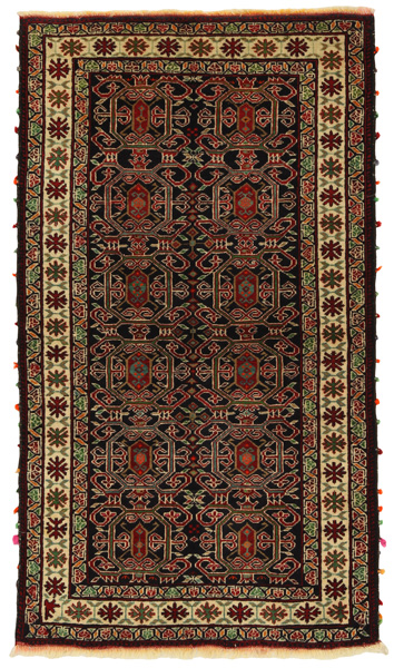 Baluch - Turkaman Персийски връзван килим 130x73
