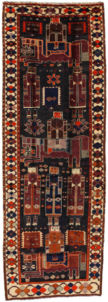 Bakhtiari - Qashqai Персийски връзван килим 441x148