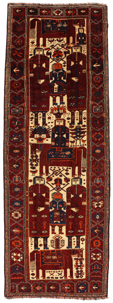Bakhtiari - Qashqai Персийски връзван килим 417x147