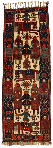 Bakhtiari - Qashqai Персийски връзван килим 438x153