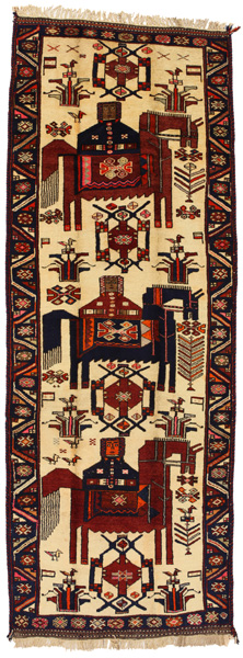 Bakhtiari - Qashqai Персийски връзван килим 403x143