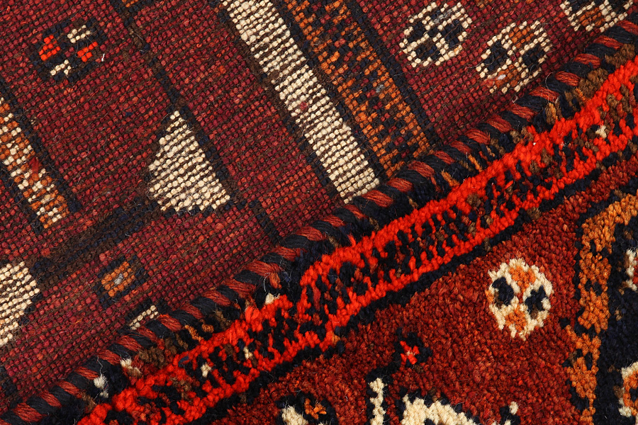 Bakhtiari - Lori Персийски връзван килим 393x150 - Снимка 5
