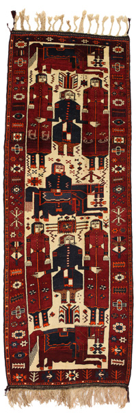 Bakhtiari - Qashqai Персийски връзван килим 408x143