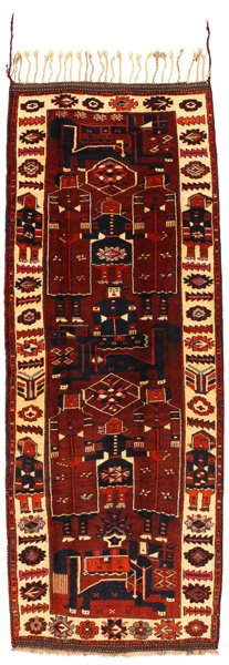 Bakhtiari - Qashqai Персийски връзван килим 394x145