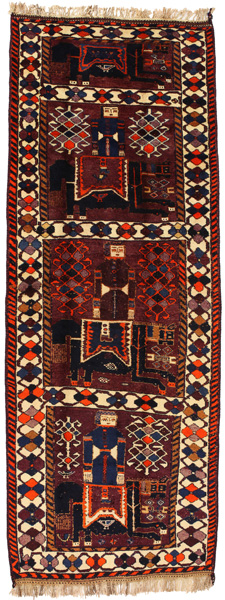 Bakhtiari - Qashqai Персийски връзван килим 401x148