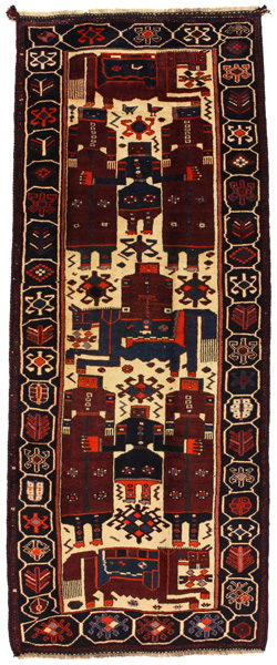 Bakhtiari - Qashqai Персийски връзван килим 364x145