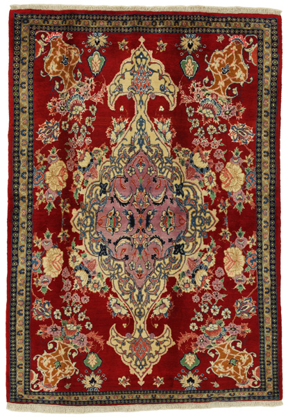 Isfahan Персийски връзван килим 188x132