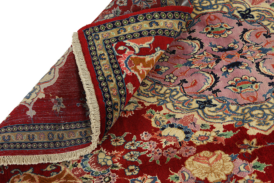 Isfahan Персийски връзван килим 188x132 - Снимка 4