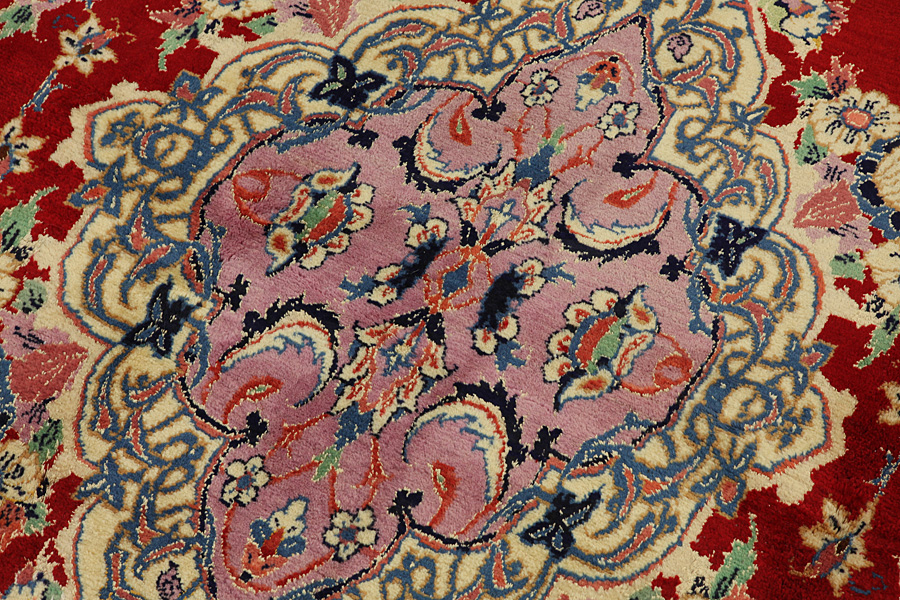 Isfahan Персийски връзван килим 188x132 - Снимка 8