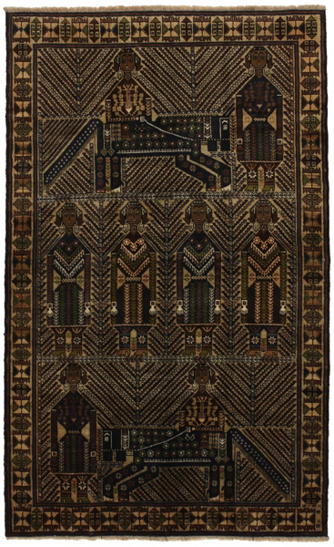 Baluch - Turkaman Персийски връзван килим 205x125