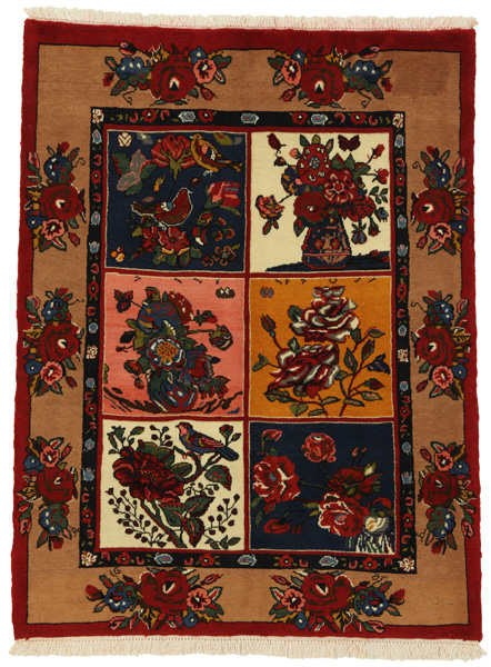 Bakhtiari Персийски връзван килим 134x102