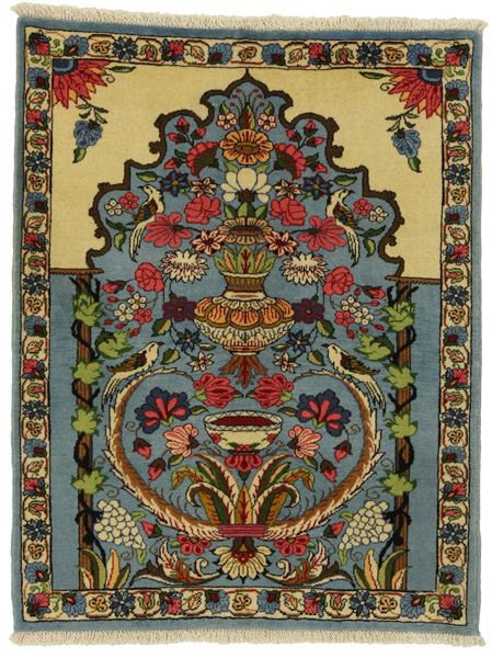 Isfahan Персийски връзван килим 111x87