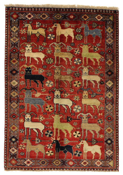 Gabbeh - Qashqai Персийски връзван килим 146x103