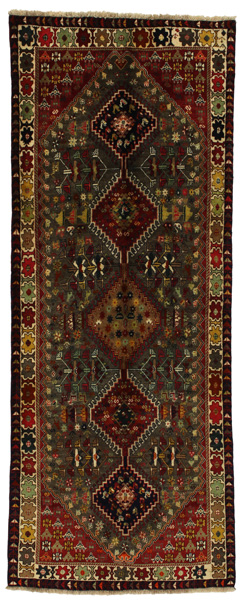 Yalameh - Qashqai Персийски връзван килим 277x110