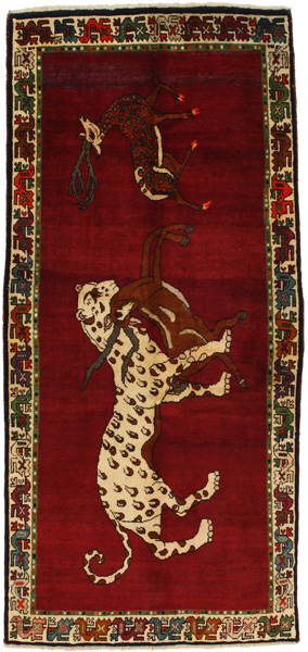Gabbeh - Qashqai Персийски връзван килим 242x110