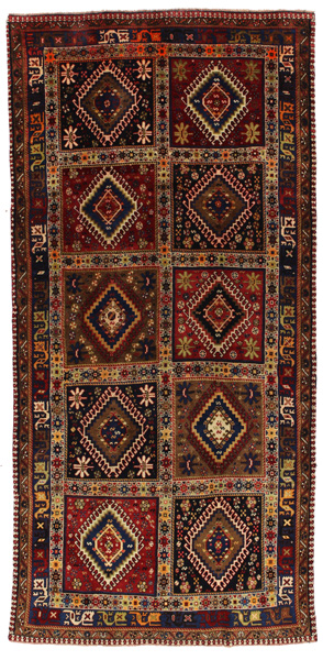 Yalameh - Qashqai Персийски връзван килим 325x158