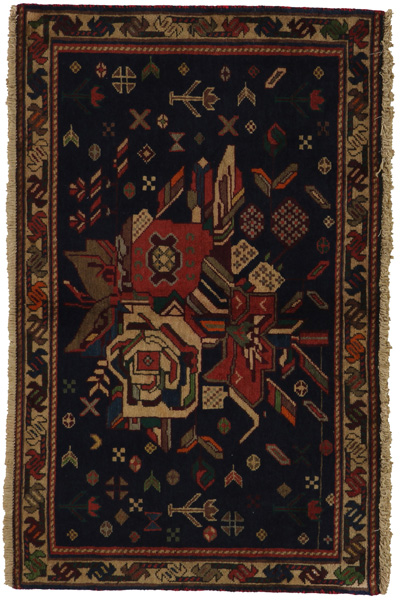 Bakhtiari Персийски връзван килим 56x90