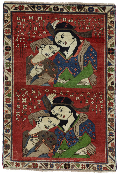 Qashqai Персийски връзван килим 148x100