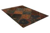 Patchwork Персийски връзван килим 245x175 - Снимка 1