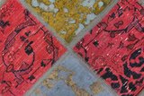 Vintage - Patchwork Персийски връзван килим 225x125 - Снимка 7