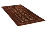 Turkaman - old Персийски връзван килим 205x100 - Снимка 1