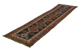 Qashqai - Antique Персийски връзван килим 405x99 - Снимка 2