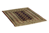 Бухара - Turkaman Персийски връзван килим 134x100 - Снимка 1