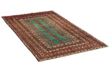 Turkaman - Бухара Персийски връзван килим 200x107 - Снимка 1