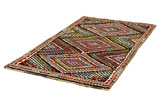 Gabbeh - Qashqai Персийски връзван килим 218x124 - Снимка 2