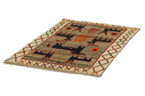 Gabbeh - Qashqai Персийски връзван килим 147x99 - Снимка 2