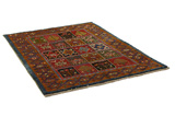 Gabbeh - Bakhtiari Персийски връзван килим 205x153 - Снимка 1