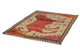 Gabbeh - Qashqai Персийски връзван килим 178x127 - Снимка 2