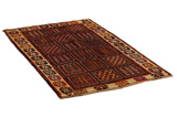 Gabbeh - Bakhtiari Персийски връзван килим 201x118 - Снимка 1
