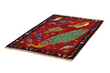 Gabbeh - Qashqai Персийски връзван килим 180x110 - Снимка 2