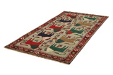 Gabbeh - Bakhtiari Персийски връзван килим 303x146 - Снимка 2