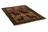Gabbeh - Qashqai Персийски връзван килим 185x127 - Снимка 1